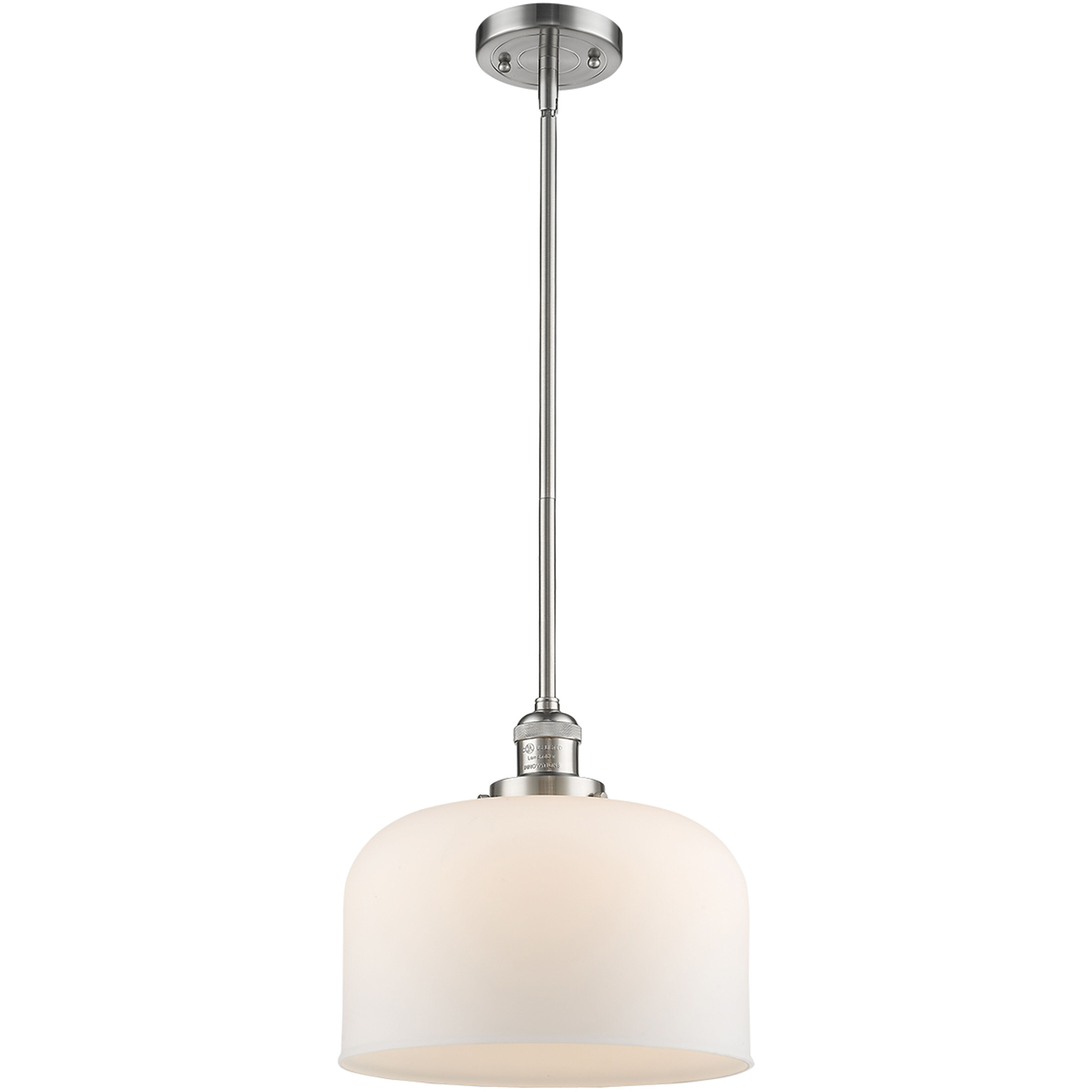 Franklin Restoration Bell 1 Light 12 inch Antique Copper Mini Pendant Ceiling Light in Incandescent, Matte White, Franklin Restoration